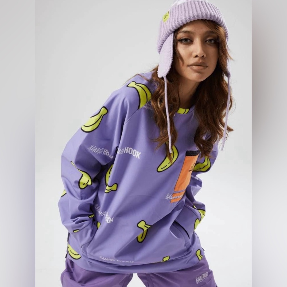 Banana Hook Pullover Fleece Hoodie Snowboard Jacket